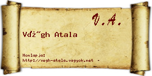Végh Atala névjegykártya